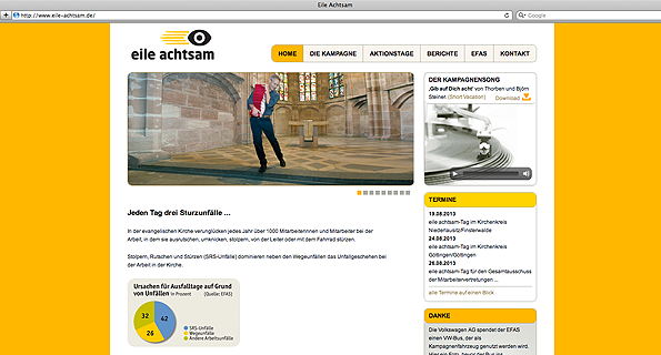 Screenshot der Webseite